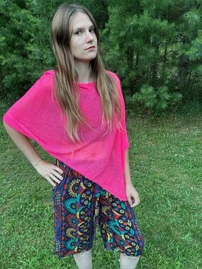 Knit Poncho Summer Wear